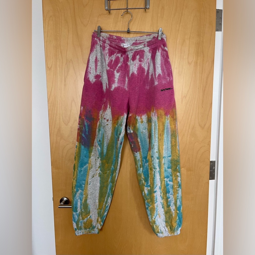 Urban Outfitters Iets Frans Colorful Tie-Dye Joggers size M